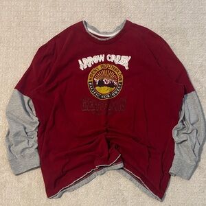 Arrow Creek Maroon and Gray Sweatshirt